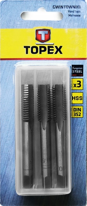 KIT GWINTOWNIKOW M10 X 1.5 DIN 352 ENSEMBLE 3 PCS DANS BOÎTE SOLIDE