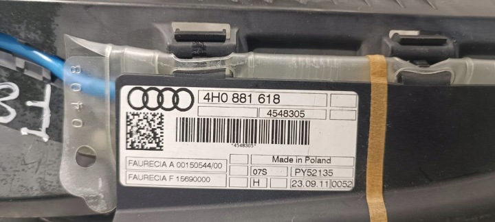 AUDI A7 S7 4G 2012 MODULE CONTRÔLEUR SIÈGES 4H0881507
