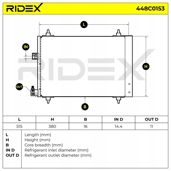 RIDEX 448C0153 DÉSHYDRATEUR CLIMATISATION VERS BMW Z3 ROADSTER (E36)