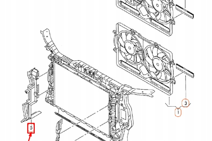 AUDI A4 B8 RADIATEUR DROITE GUIDE AIR NEUF ORIGINALE 8K0121284S