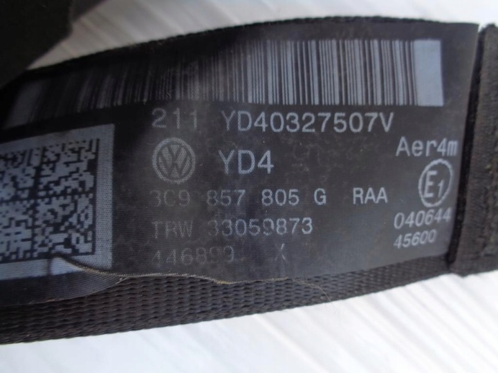 CEINTURES DE SÉCURITÉ ARRIÈRE VW PASSAT B6 UNIVERSEL 3C9857805G 3C9857806G