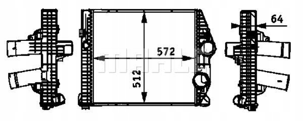 RADIATEUR AIR D'ADMISSION MERCEDES ATEGO, ATEGO 2 OM900.911-OM924.930
