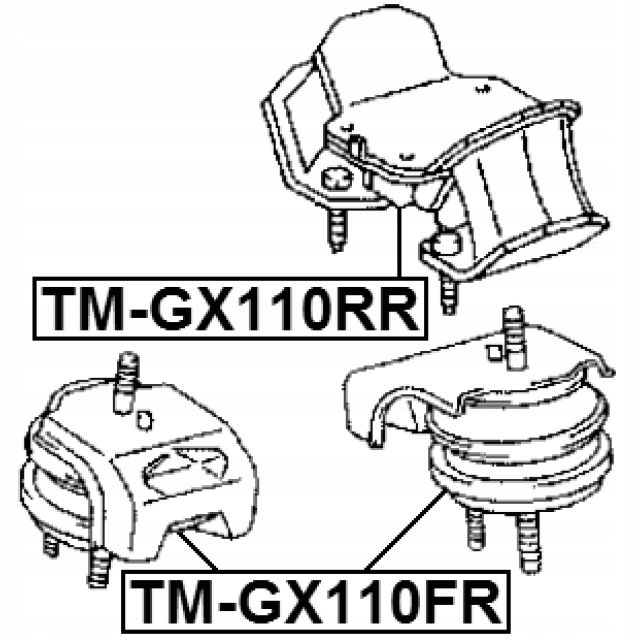 COUSSIN MOTEUR ARRIÈRE LEXUS GS 300 GS 200 FEBEST TM-GX110RR