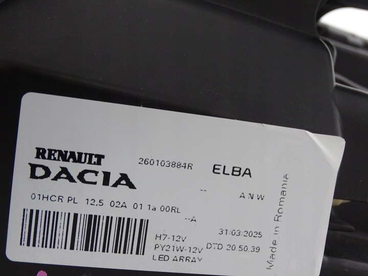 PHARE AVANT AVANT DROITE DACIA SANDERO III 3 LOGAN III 3 2021+