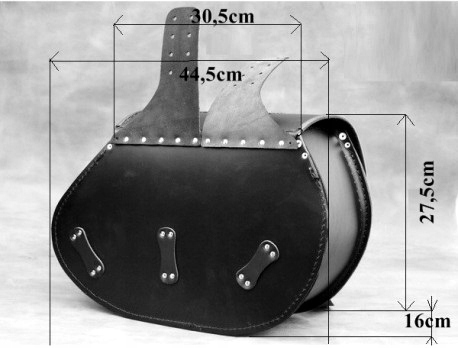 SACOCHES CUIR MOTOCYCLETTE JEU 2PCS 17B GRATUIT