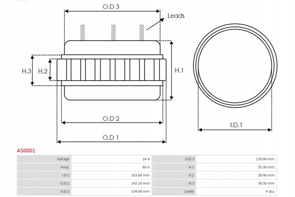 UZWOJENIA ELECTRIC GENERATOR AS-PL photo 3 - milautoparts-fr.ukrlive.com