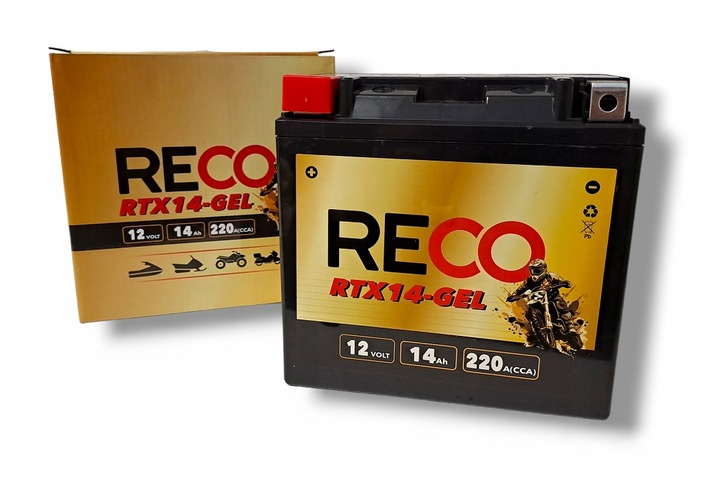 BATERÍA PARA MOTOCICLETA ZELOWY RECO RTX14-GEL YTX14 12V 14AH 220A 