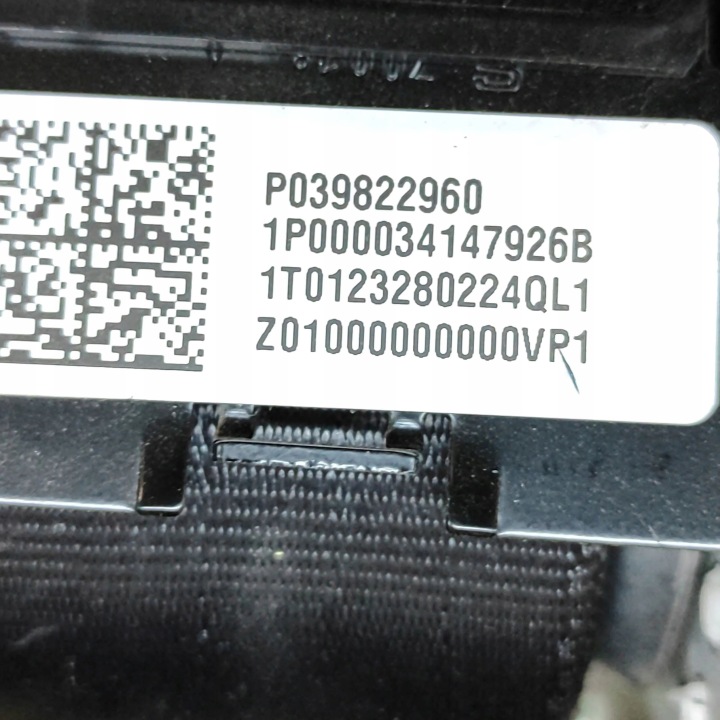 VOLVO S60 2013 CEINTURE DE SÉCURITÉ SIÈGES ARRIÈRE CENTRAL