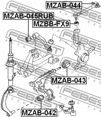 FEBEST MZAB-045RUB BLOCAGE SILENCIEUX DE LIVIER photo 3 - milautoparts-fr.ukrlive.com