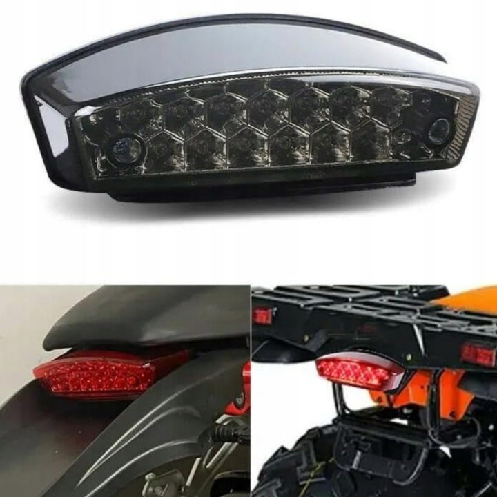 ATV QUAD PHARE ARRIÈRE STOP LED 12V HOMOLOGATION ROUTIÈRE E4 UNIVERSELLE