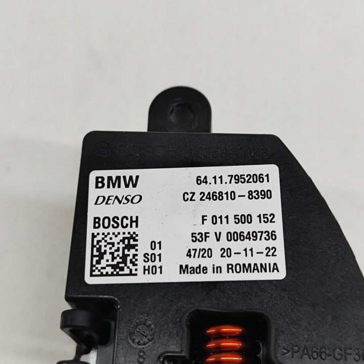 BMW 2 F44 2020 RÉSISTANCE RÉSISTANCE VENTILATEURS CONDUIT D'AIR