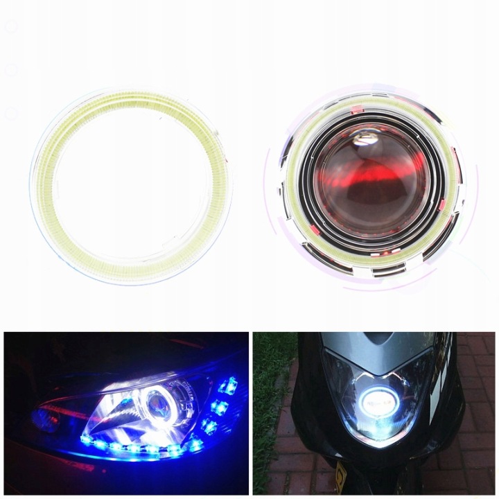 SEGMENTS ROULEMENT EYES FJD FEUX QUOTIDIEN COB BLANC ROND BMW 2 CV 100MM 2PCS