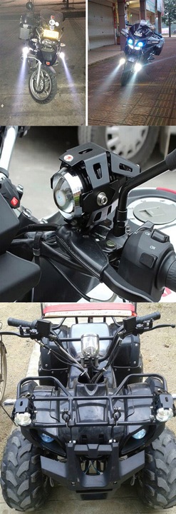 HALOGENAS MOTOCIKLINIS ŽIBINTAS REFLEKTORIUS LED CREE 2400L nuotrauka 4