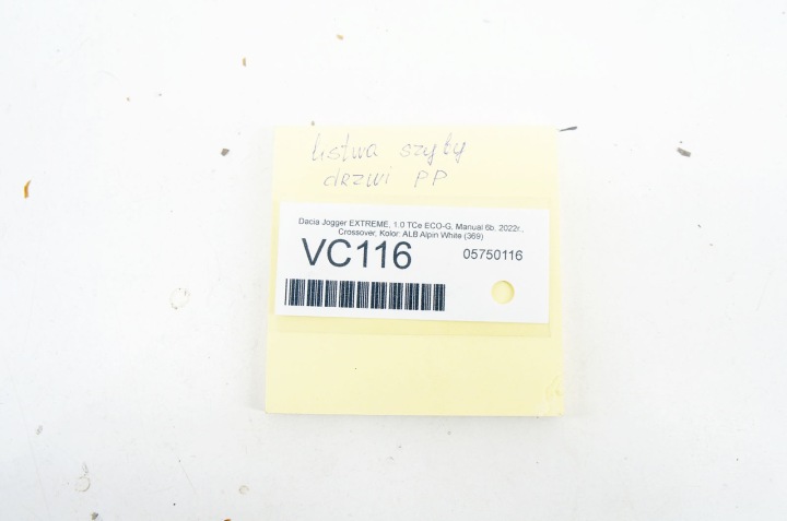 VC115+ DACIA JOGGER MOULURE VITRES PORTES RACLOIR DROIT AVANT ENSEMBLE 2PCS