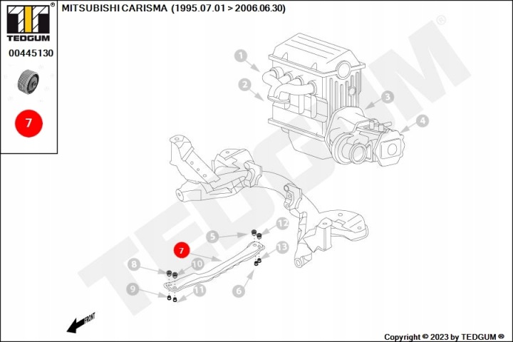 TEDGUM 00445130 LOZYSKOWANIE MOTEUR