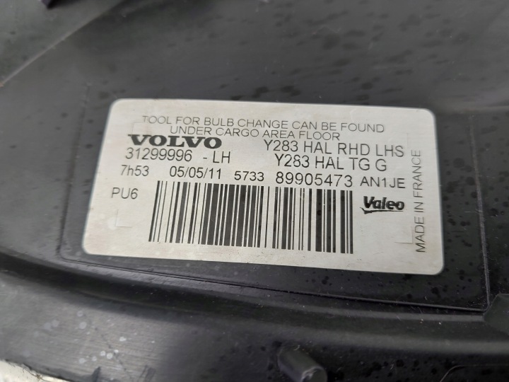 PHARE GAUCHE AVANT 31299996 VOLVO S60 II V60 I