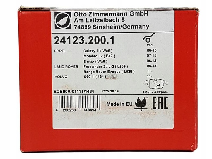 ZIMMERMANN ZAPATAS PARTE DELANTERA FORD GALAXY S-MAX 