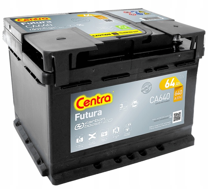 BATTERIE CENTRA FUTURA 64AH 640A DROIT DERNIER MODÈLE ASSISTANCE