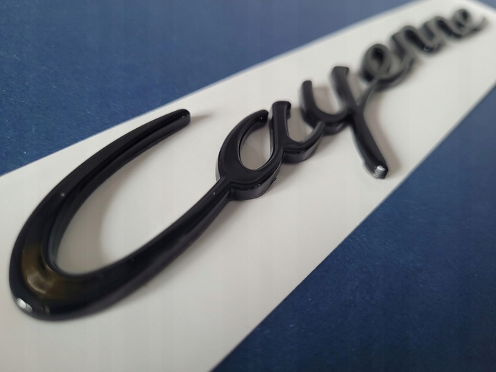 EMBLEMA INSCRIPCIÓN PARA PORSCHE CAYENNE BLACK GLOSSY 