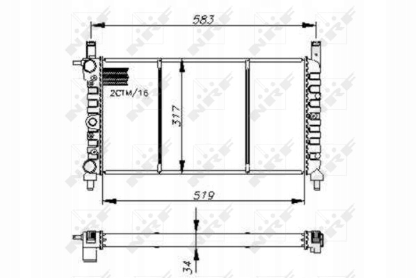 NRF 58732 RADIATEUR MOTEUR
