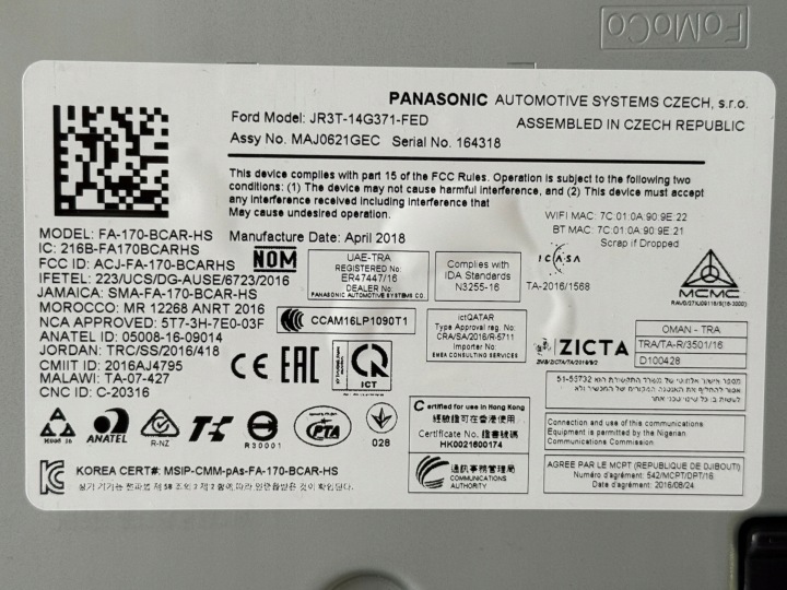 MONITEUR MODULE MÉMOIRE FORD KUGA MK2 GJ5T-18B955-SB JJ5T-14G370-CFB