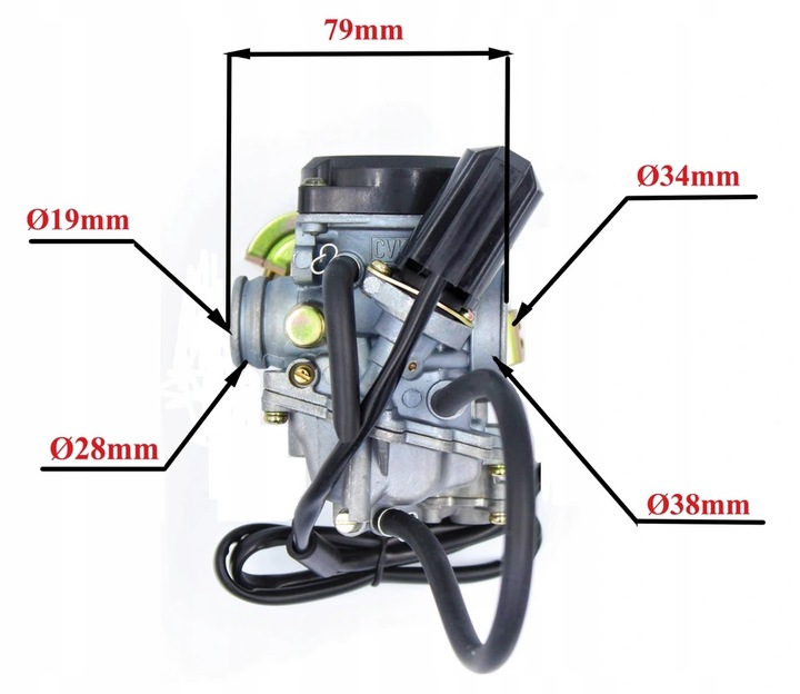 CARBURADOR PARA SKUTERA GY6, 139QMB, 139QMA 50CM3 4T 