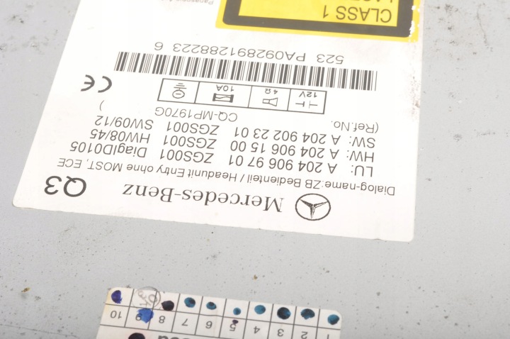 MERCEDES W204 RADIO CD A2049069701
