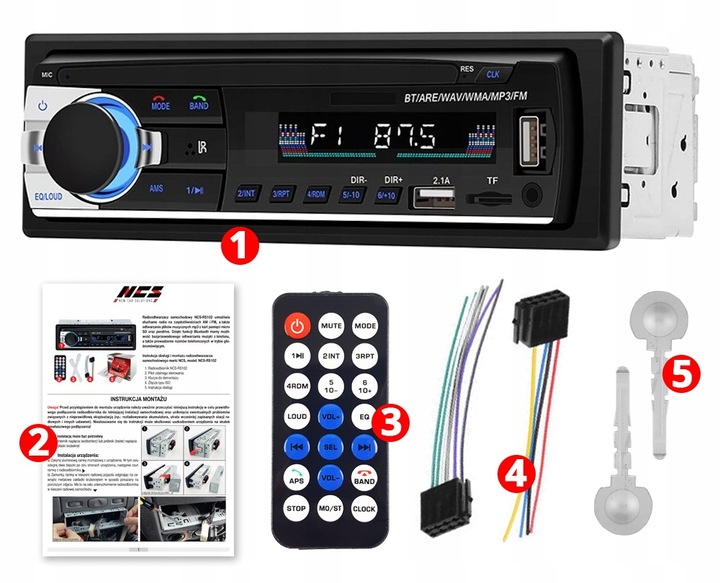 RADIO DE AUTOMÓVIL 1DIN AUDI 80 1972-1996 