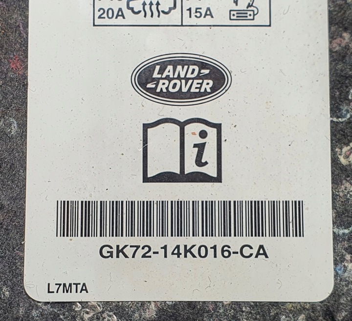 PROTECTION CARD RIGHT REAR DISCOVERY SPORT L550 