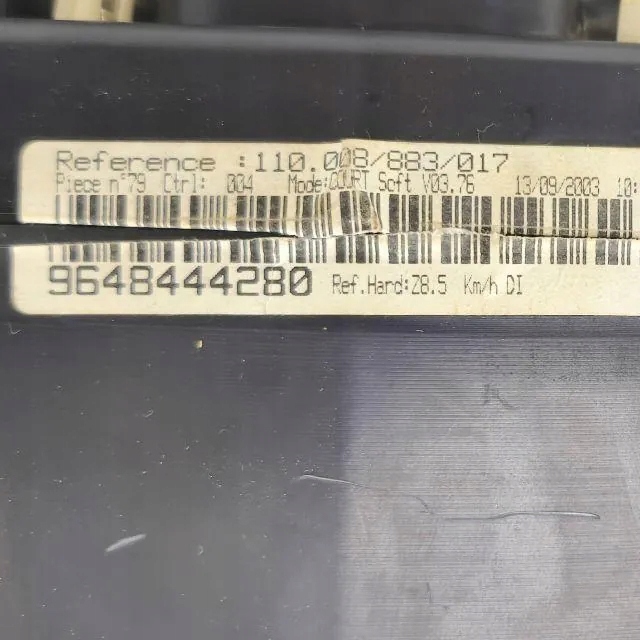 COMPTEUR PEUGEOT 607 (9D, 9U) 9648444280 2.2L DIESEL 98KW 2002