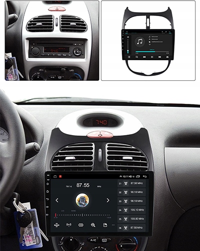 RADIO ANDROID PEUGEOT 206/CC/SW 1998-2009 SIM 64GB 