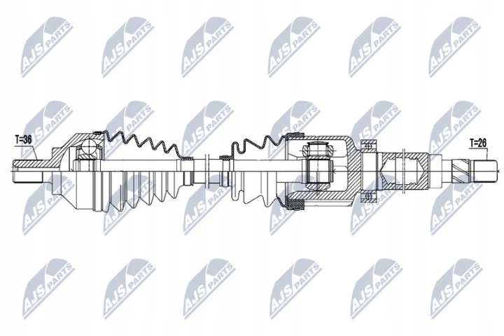 DEMI-ARBRE MENÉE FORD FOCUS II 2.5ST 05-12 VOLVO S40II/V50 2.4I/T5 1477841