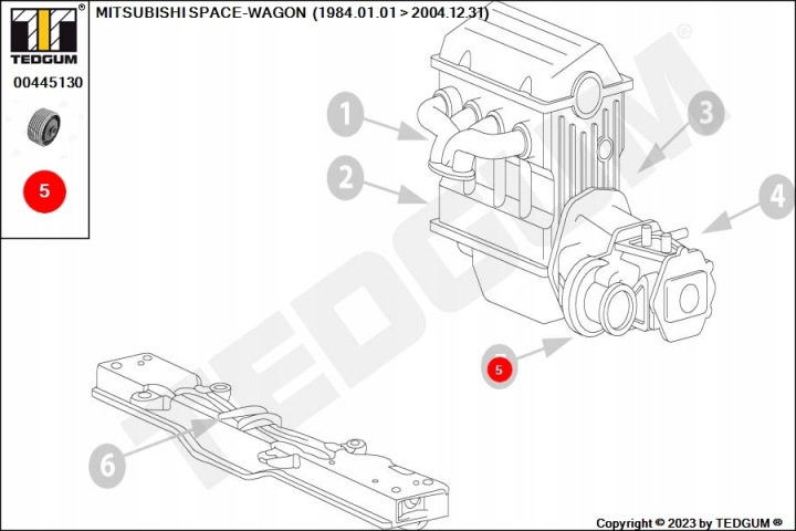TEDGUM 00445130 LOZYSKOWANIE MOTEUR