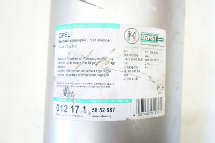 SILENCIEUX CORSA E D 1.2 FINAL 5852687 852501