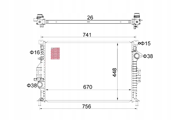 JPN 60C9014-JPN RADIATEUR SYSTÈME REFROIDISSEMENT MOTEUR