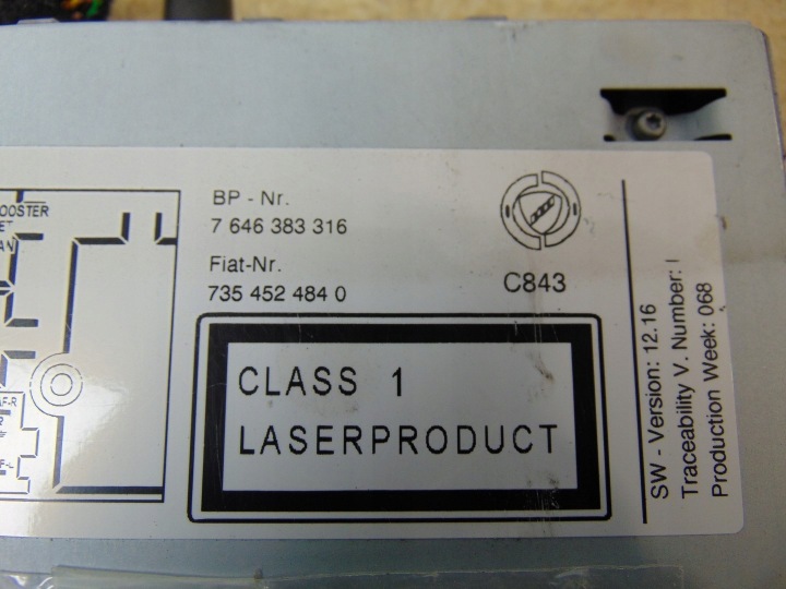 RADIO D'USINE FIAT 500 2007- 7646383316