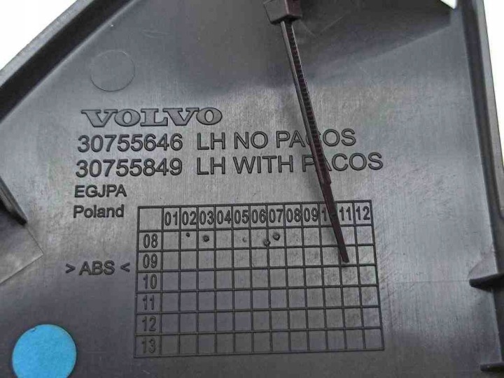 LATÉRAL BAGUETTES DÉCORATIF TABLEAU DE BORD INSTRUMENTATION VOLVO XC60 30755646 2.4L DIESEL