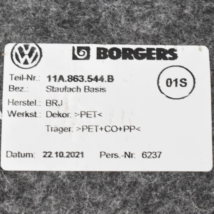REVÊTEMENT PLANCHER COUVERCLES DE COFFRE PROTECTION SEUIL 11A863463E VW ID.4 ID.4 PRO