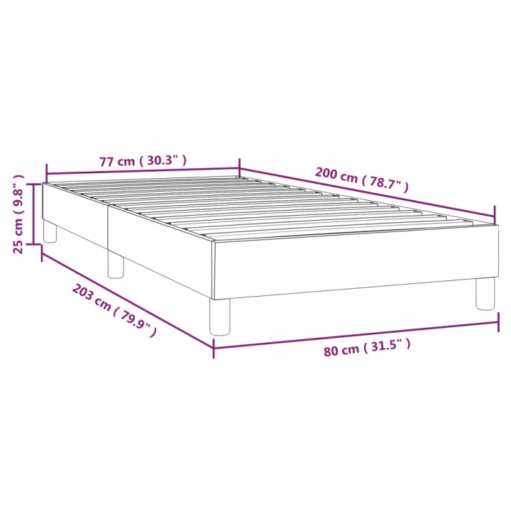 CHÂSSIS ROULEMENTS SANS MATERACA BLEUE 80X200 CM TISSU