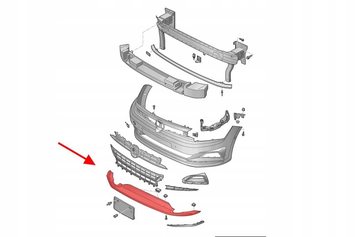 SPOILER VW POLO VI 17- 2G0805903B NEUF