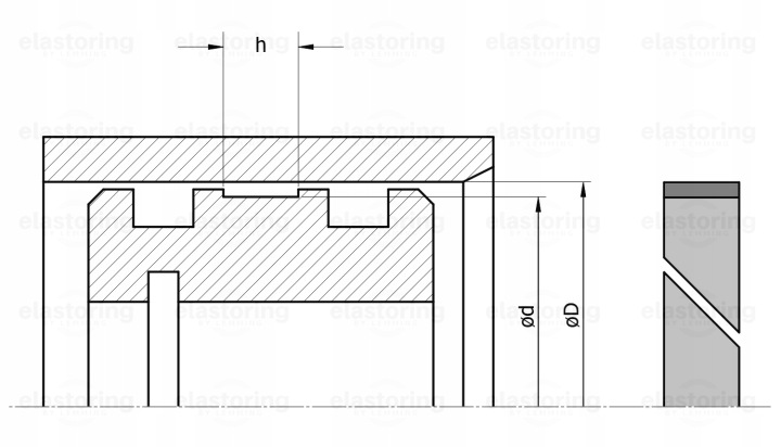 HIS ARTIC SEALS BAGUE PROWADZACY PISTON TLOCZYSKA 40X45X9,7