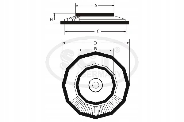 FILTRE AIR SCT ALLEMAGNE SB 264
