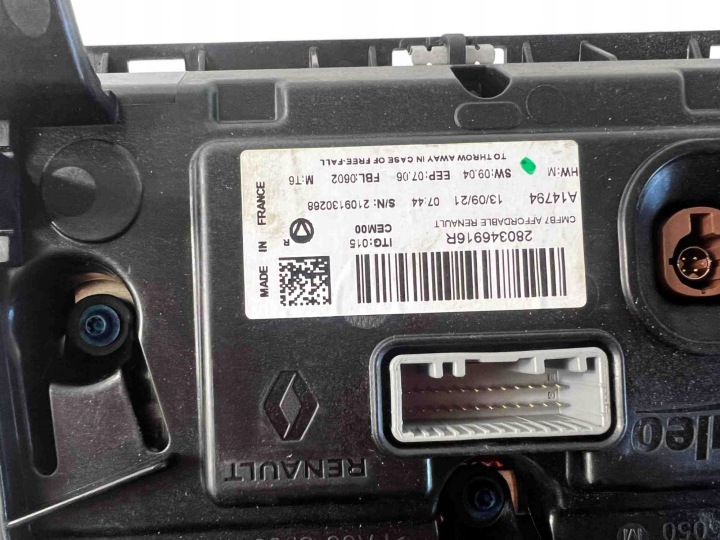 ÉCRAN NAVIGATION RENAULT CAPTUR (J5_) 280346916R 29445213 2015