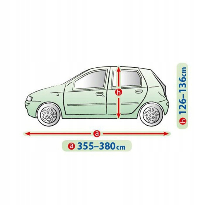 FORRO TOLDO AL AUTO HATCHBACK 355-380CM 