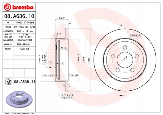 DISCOS ZAPATAS PARTE TRASERA BREMBO JEEP WRANGLER II 4.0 