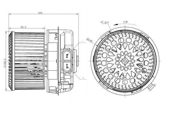 NRF 34273 VENTILATEUR INTÉRIEUR