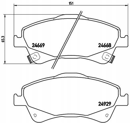 ZAPATAS HAMULC. TOYOTA AVENSIS 08-18 PARTE DELANTERA 