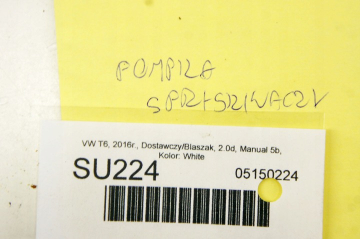 SU224 VW TRANSPORTER T6 POMPE LAVE-GLACES