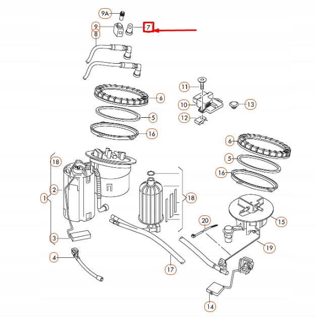 POMPE CARBURANTS JEU VAG
