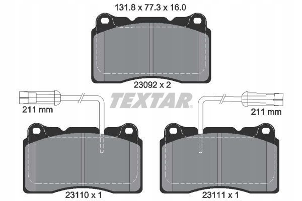 ZAPATAS DE FRENADO ALFA P. 159- 166- BRERA- SPIDER 2 SENSORES - 07 PATRZ KATALOG 